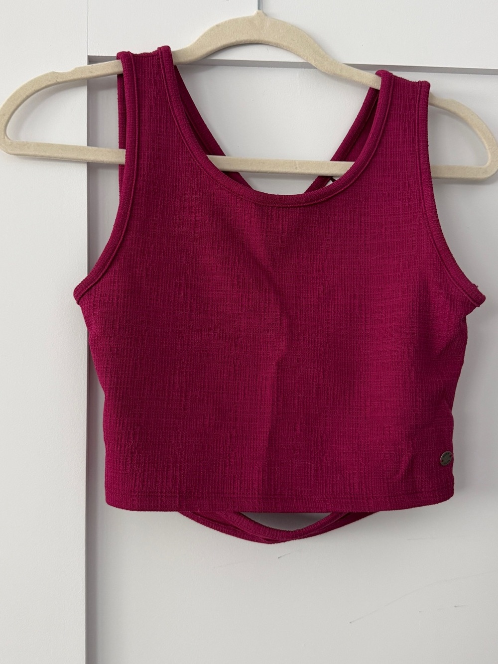 Roxy Women’s Ribbed Tank Crop Top - Magenta